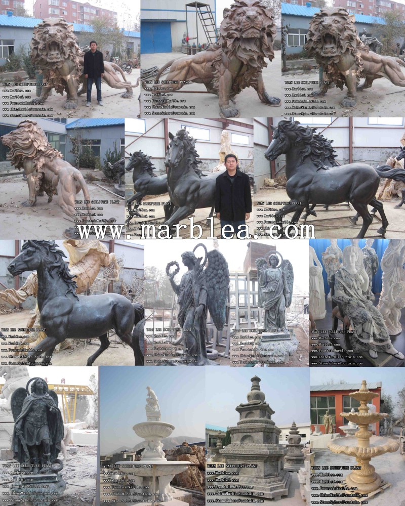 bronze animals fountain